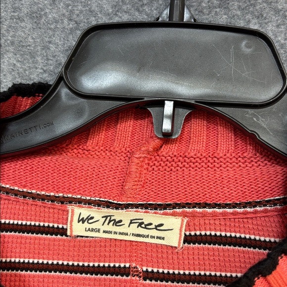 Free People We The Free Avalanche Thermal beaded Crop Top Striped Ribbed shirt - Picture 5 of 11